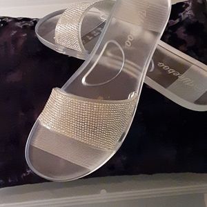 NWOB Glitter jelly sandals